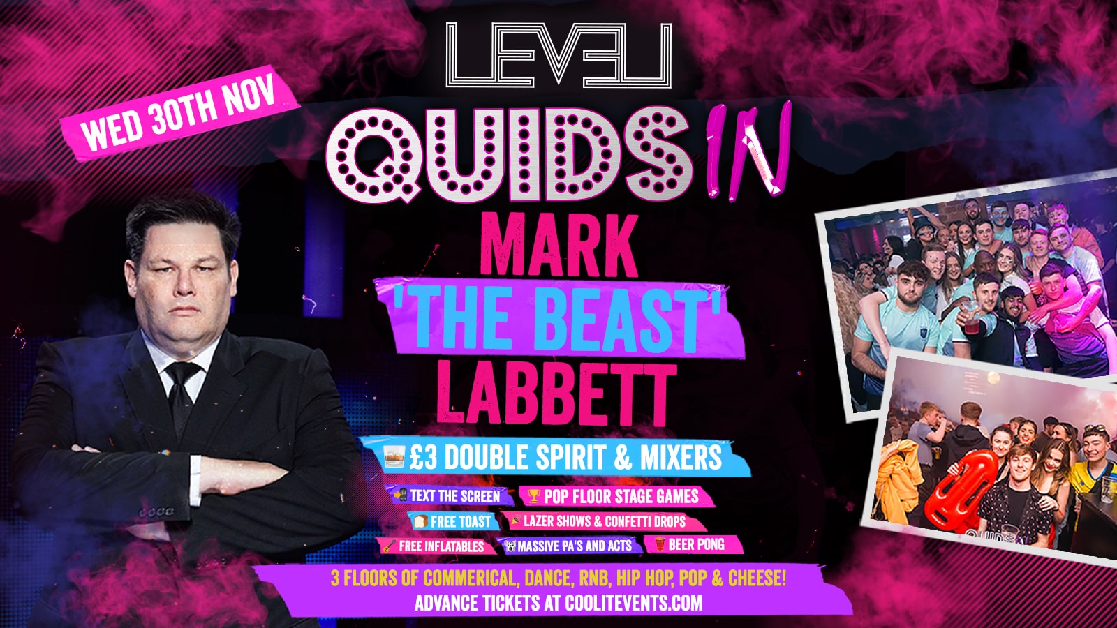 Quids In Wednesdays : hosted by Mark ‘The Beast’ Labbett