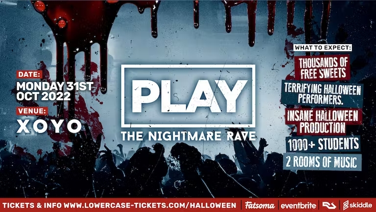 Play Mondays : The Nightmare Rave [Halloween Special] – Monday 31st October 2022