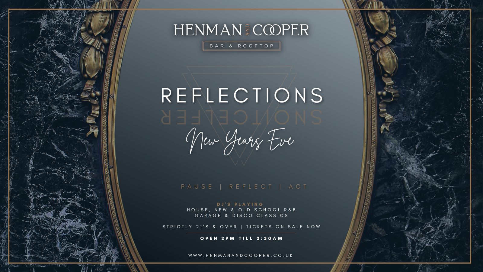 REFLECTIONS- New Years Eve party @Henman and Cooper