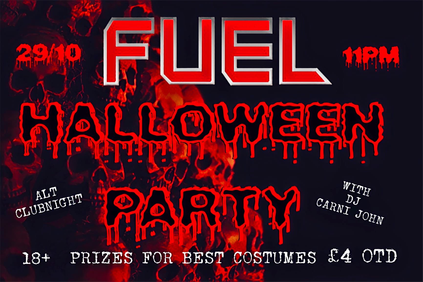 Halloween Club night QJump at Fuel Rock Club, Cardiff on 29th Oct 2022
