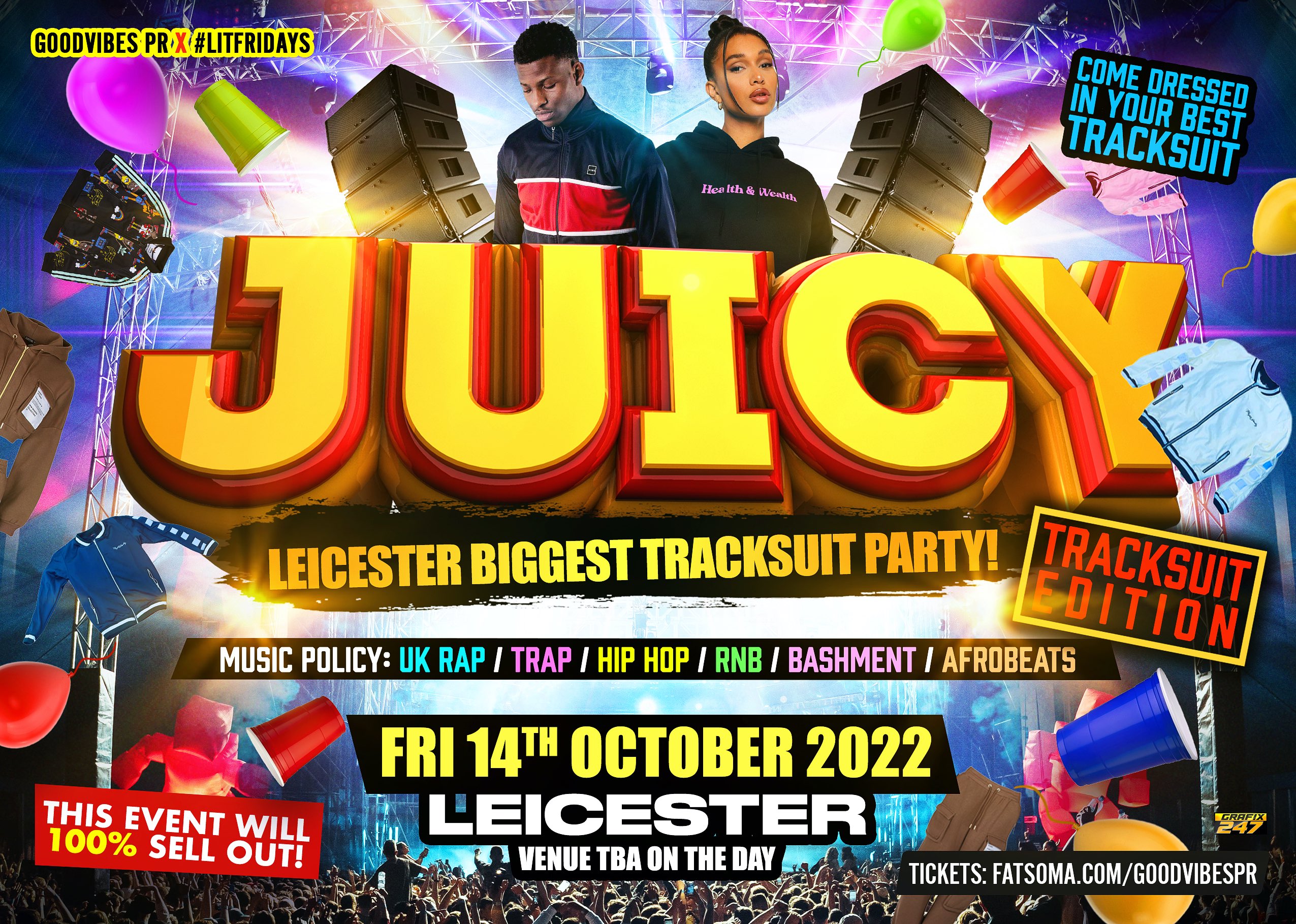 JUICY TRACKSUIT PARTY at Byblos O2 Leicester on 14th Oct 2022