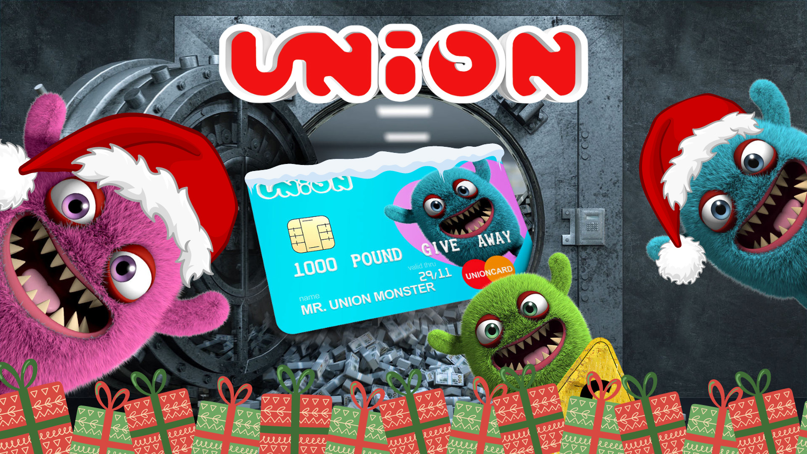 UNION TUESDAY’S PRESENTS THE  CHRISTMAS £1000 GIVEAWAY