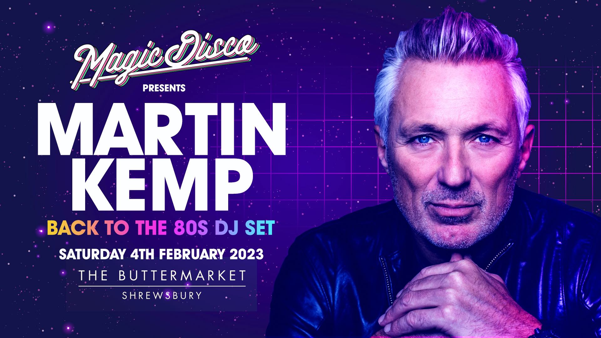 Martin Kemp Live DJ set – Back to the 80’s – Shrewsbury
