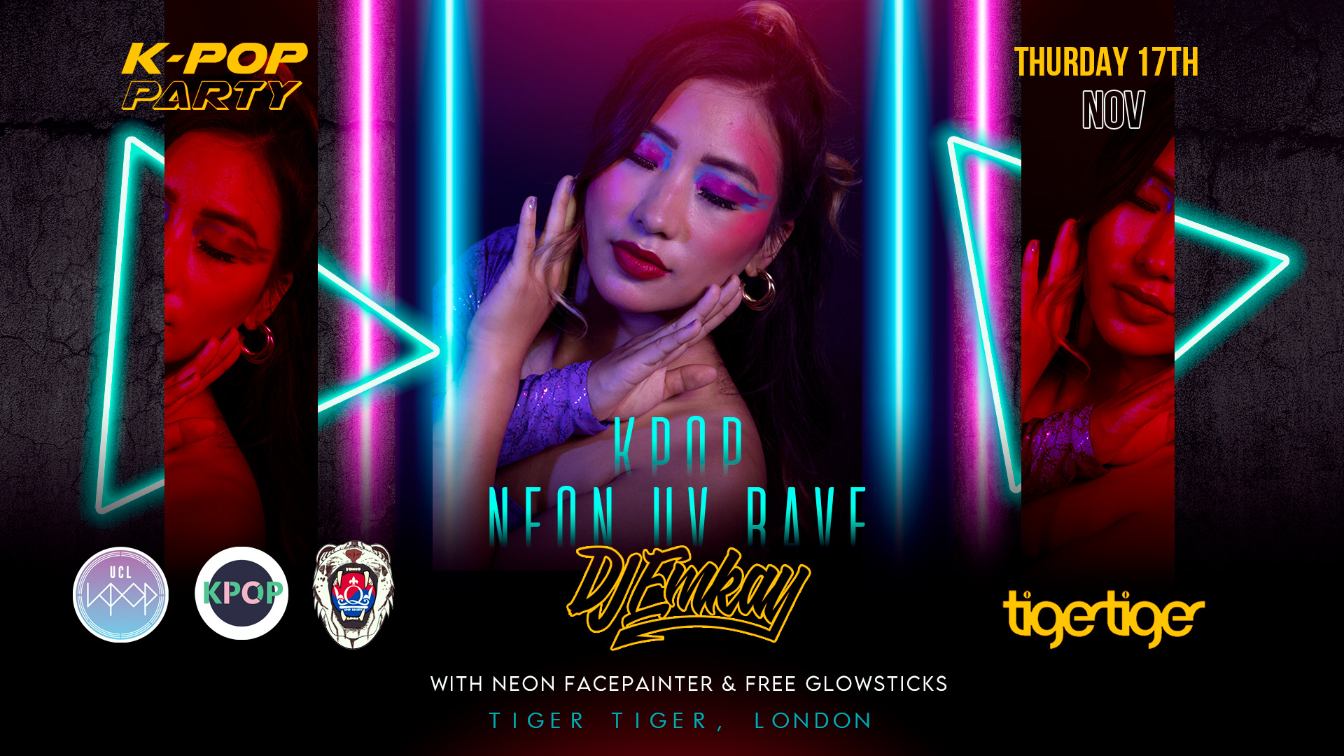 K-Pop Party London – NEON UV RAVE with DJ EMKAY | Thursday 17th November