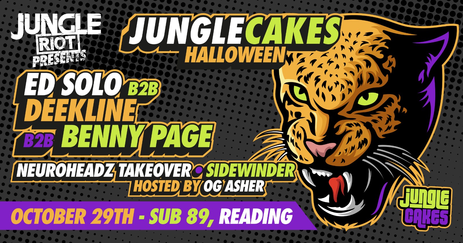 Jungle Cakes Halloween Reading – Ed Solo b2b Deekline b2b Benny Page