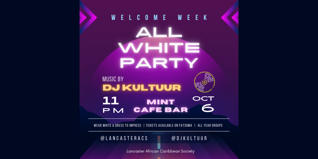 ACS All White Party at Mint Cafe Bar, Lancaster on 6th Oct 2022 Fatsoma