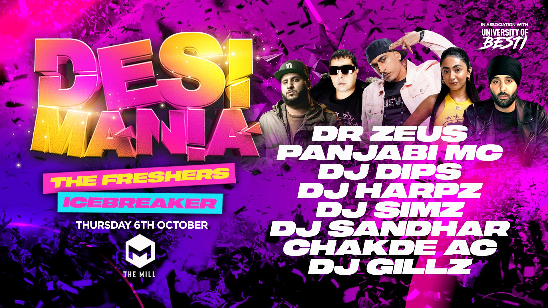 DESI MANIA PRESENTS – THE FRESHERS ICE BREAKER – THE MILL [FINAL TICKETS]