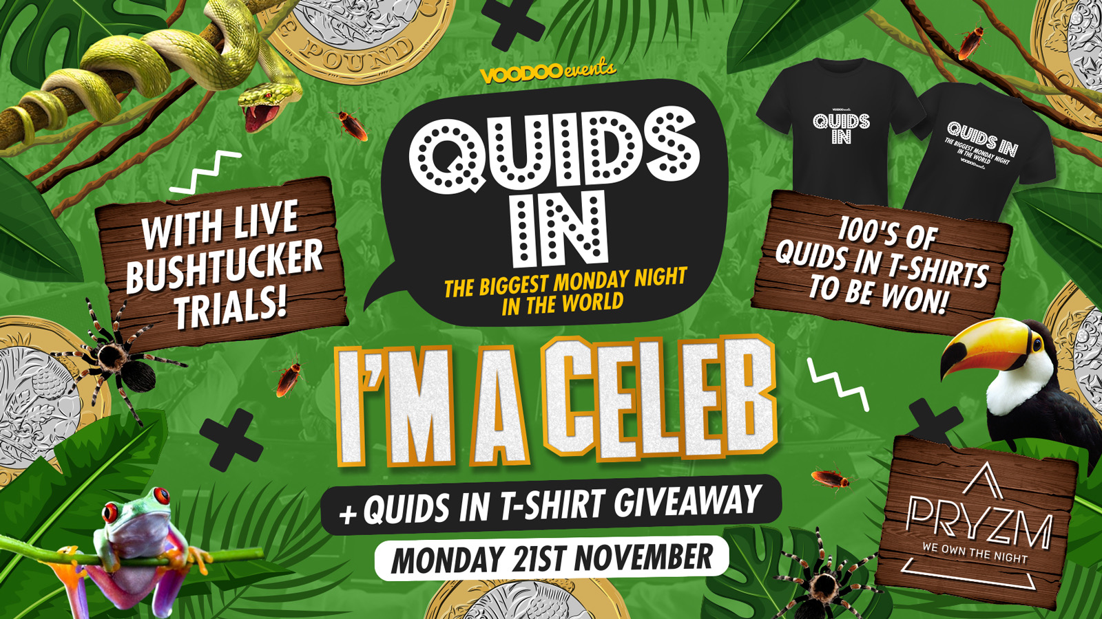 Quids In Mondays I’m a Celeb & T Shirt Giveaway! – 21st November