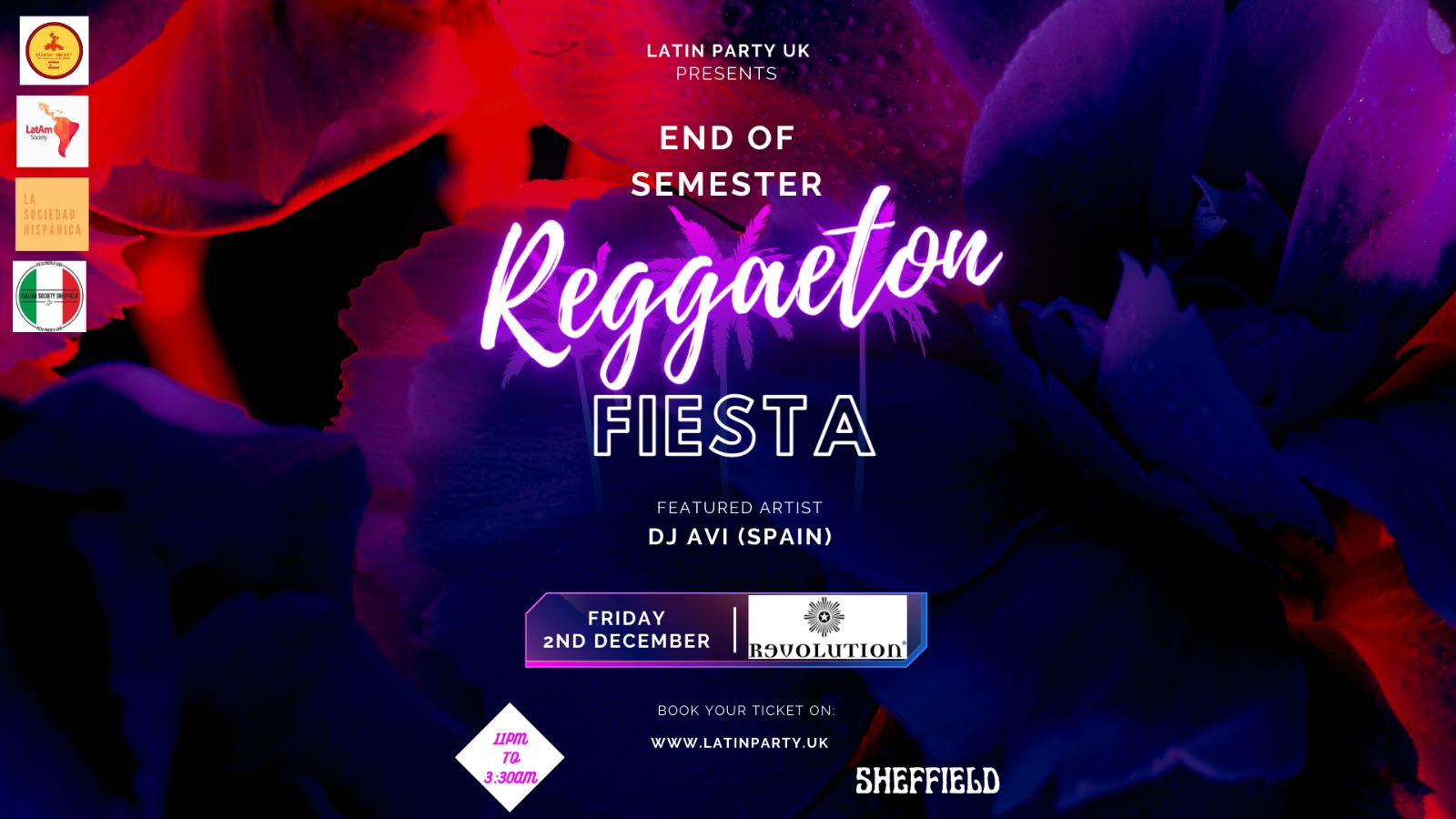 LATIN PARTY SHEFFIELD - END OF SEMESTER 'REGGAETON FIESTA' at