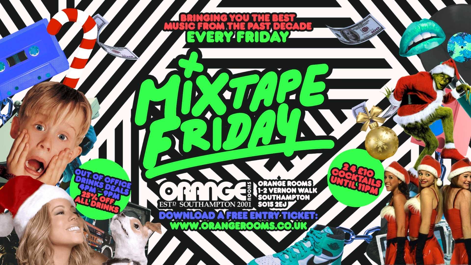 ? - Mix Tape Fridays - ?- Office Christmas Party! at Orange Rooms  Southampton, Southampton on 16th Dec 2022 | Fatsoma