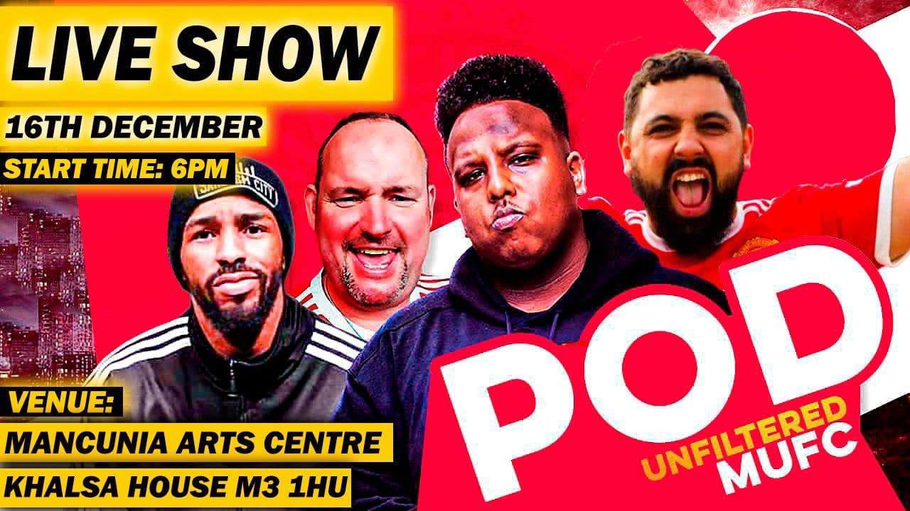 MUFC UNFILTERED PODCAST LIVE event (MUFC UNFILTERED PODCAST LIVE at Khalsa House, Manchester, ) hosted on the Vivus Quest Platform. Tickets available on vivushub.com
