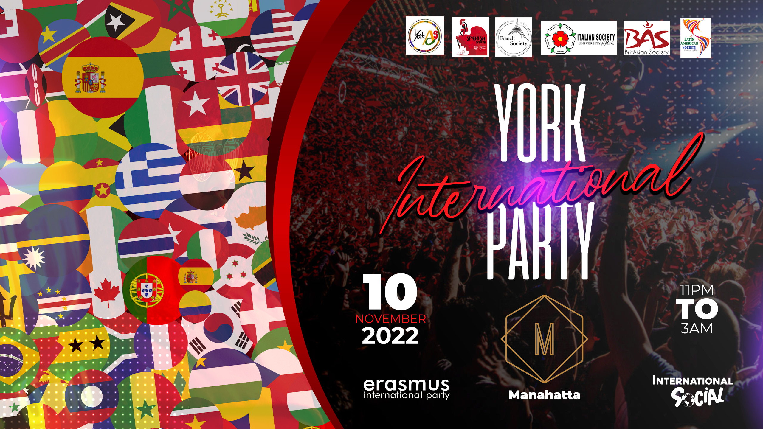 York International Party – Thursday 10th November | Manahatta