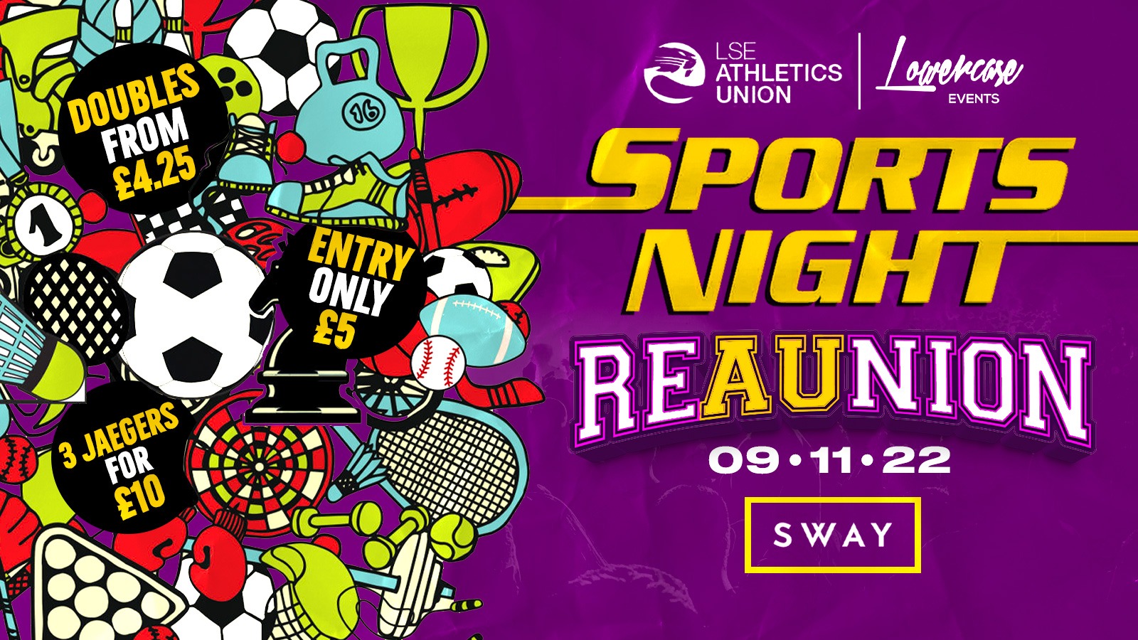 REAUNION SPECIAL! The Official LSE AU Sports Night 9th November 2022