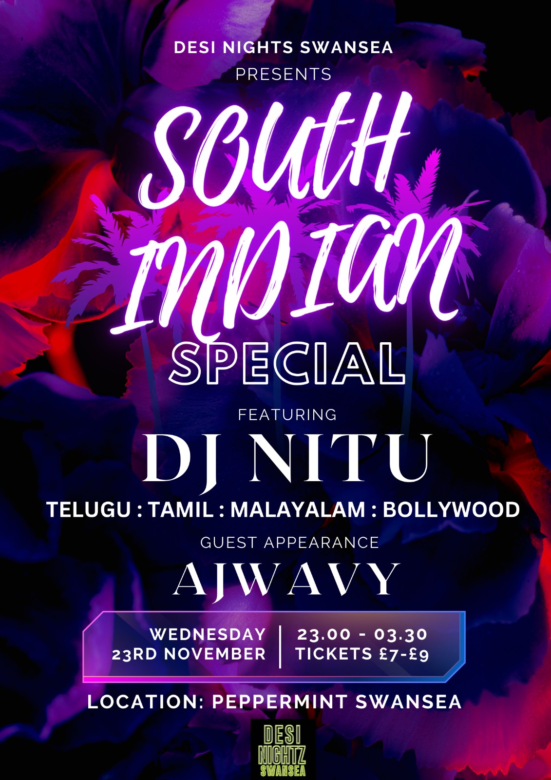 Desi Nightz Swans X South Special 2022 [DJ NITU & AJ. WAVY] at ...