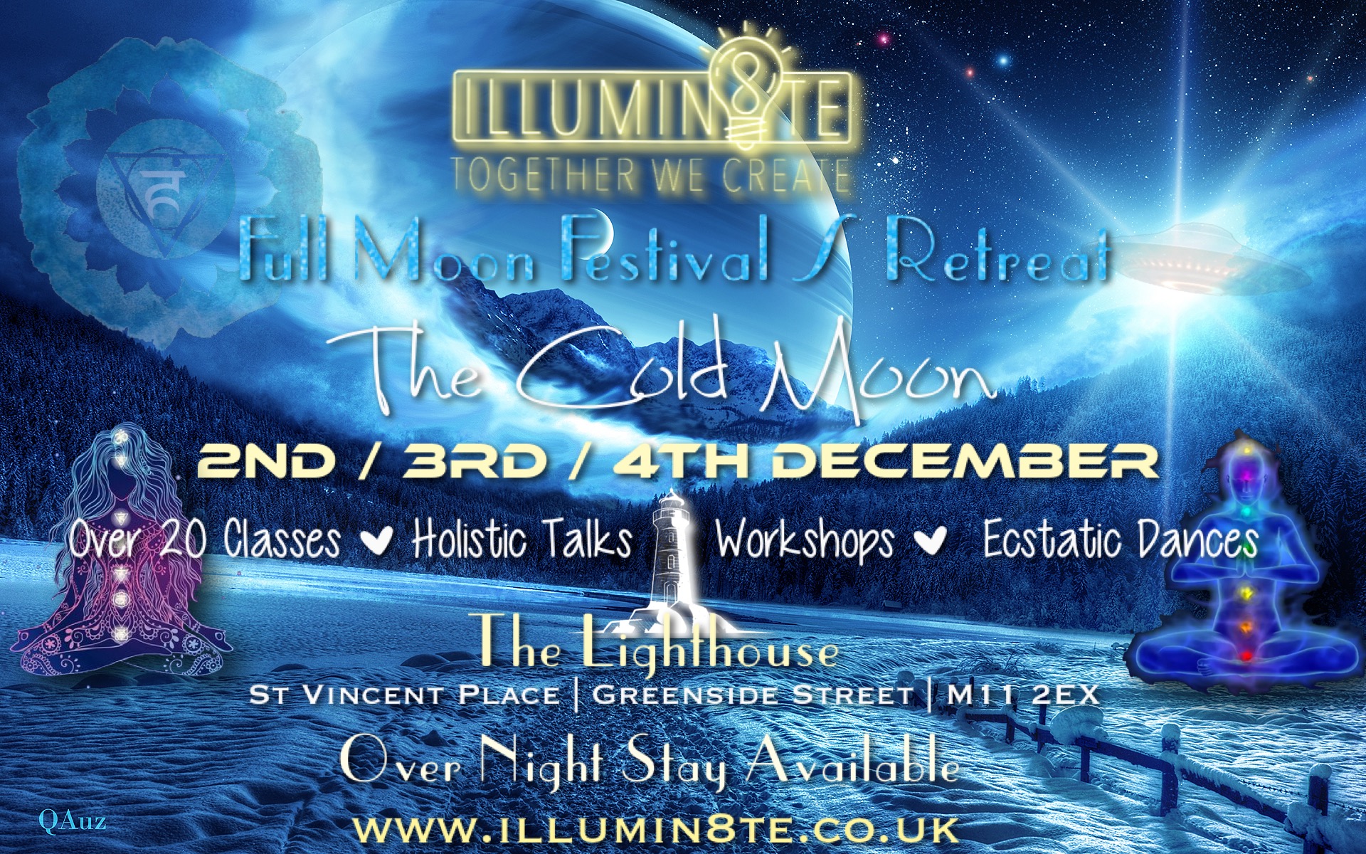 Illumin8te | Cold Full Moon Festival  (Friday 2nd December – Sunday 4th December) @ The Lighthouse Hub MCR