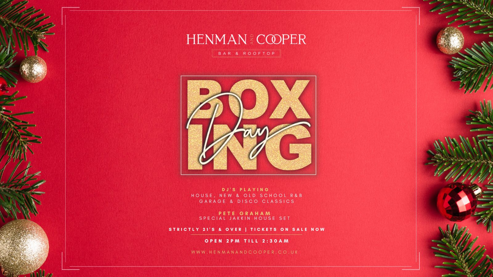 Boxing Day @Henman and Cooper