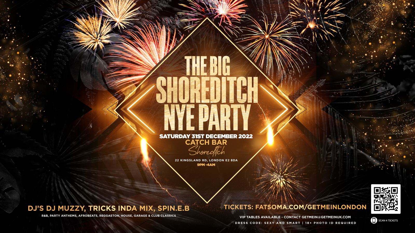 The BIG Shoreditch NYE Party // Catch Bar Shoreditch at Catch, London on 31st Dec 2022 Fatsoma