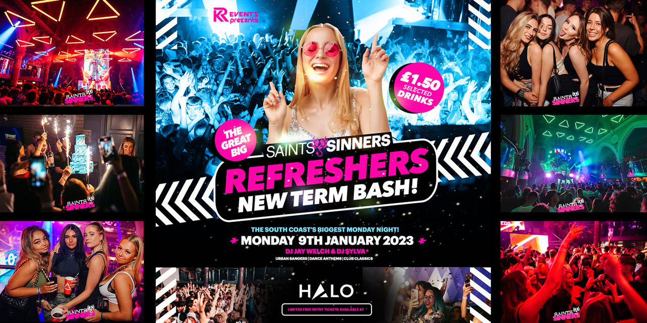 Saints & Sinners: REFRESHERS party! 🔊😈 at Halo Nightclub, Bournemouth ...