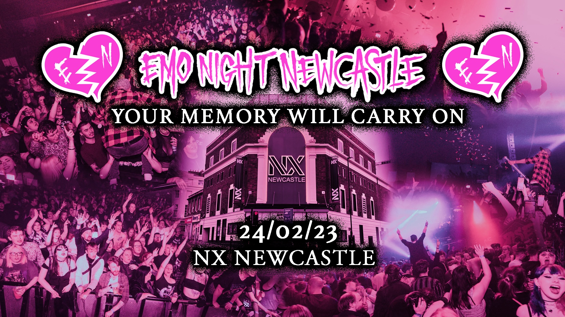 Emo Night Newcastle at The NX , Newcastle upon Tyne on 24th Feb 2023
