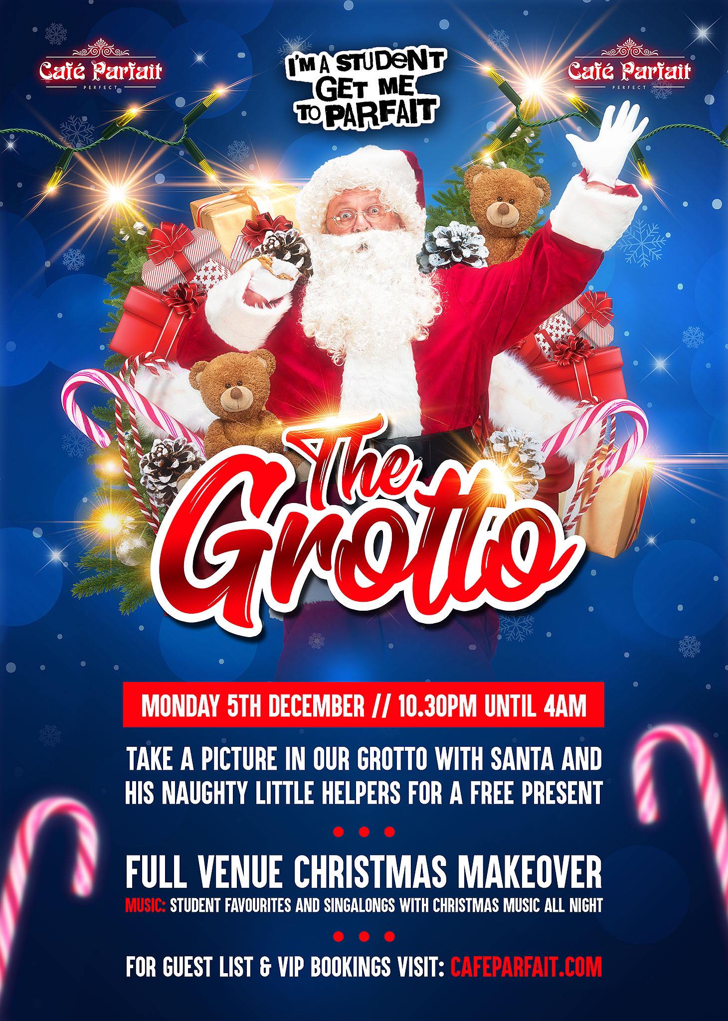 Cafe Parfait x Revolution Bar// The Christmas Grotto// Music Bingo// I’m A Student Get Me To Parfait