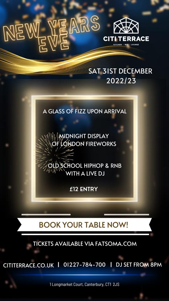 New Year’s Eve Party Canterbury @ Citi Terrace