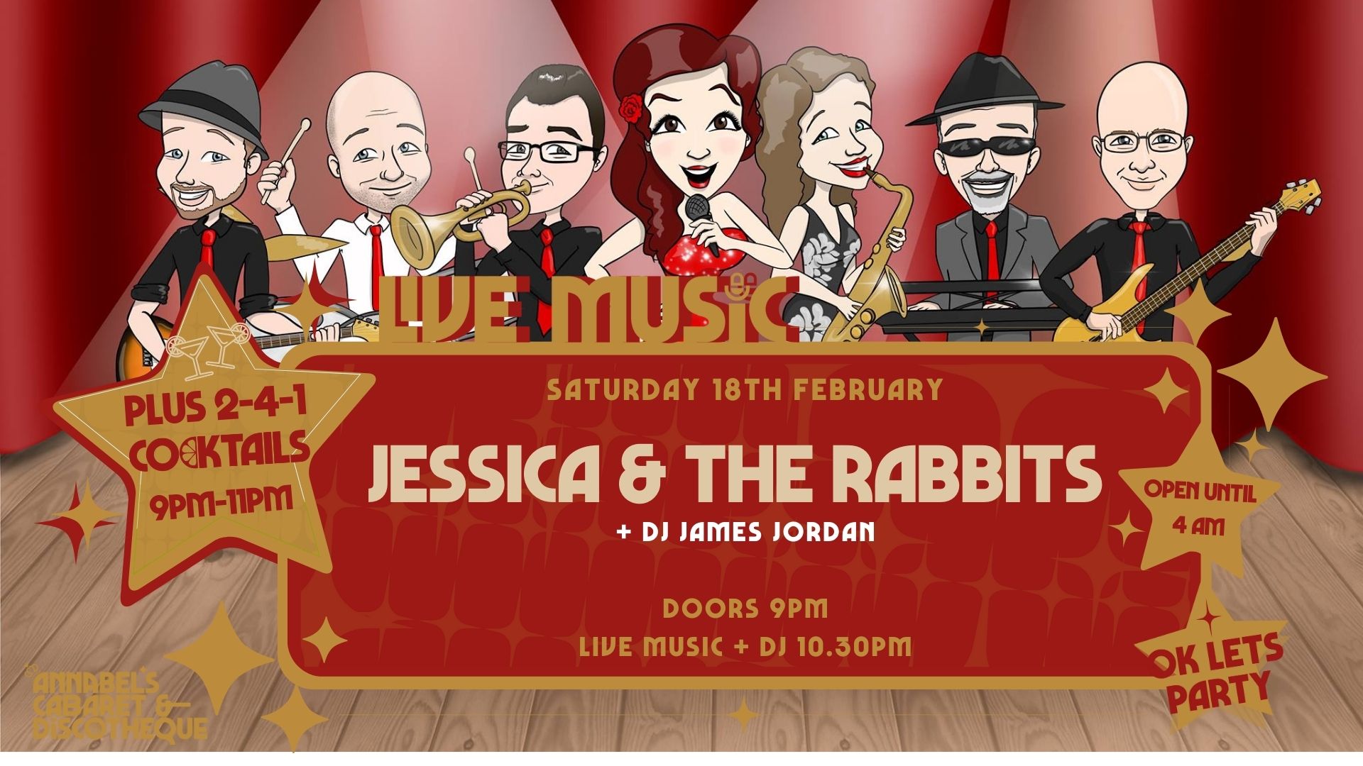 Live Music: JESSICA & THE RABBITS // Annabel’s Cabaret & Discotheque