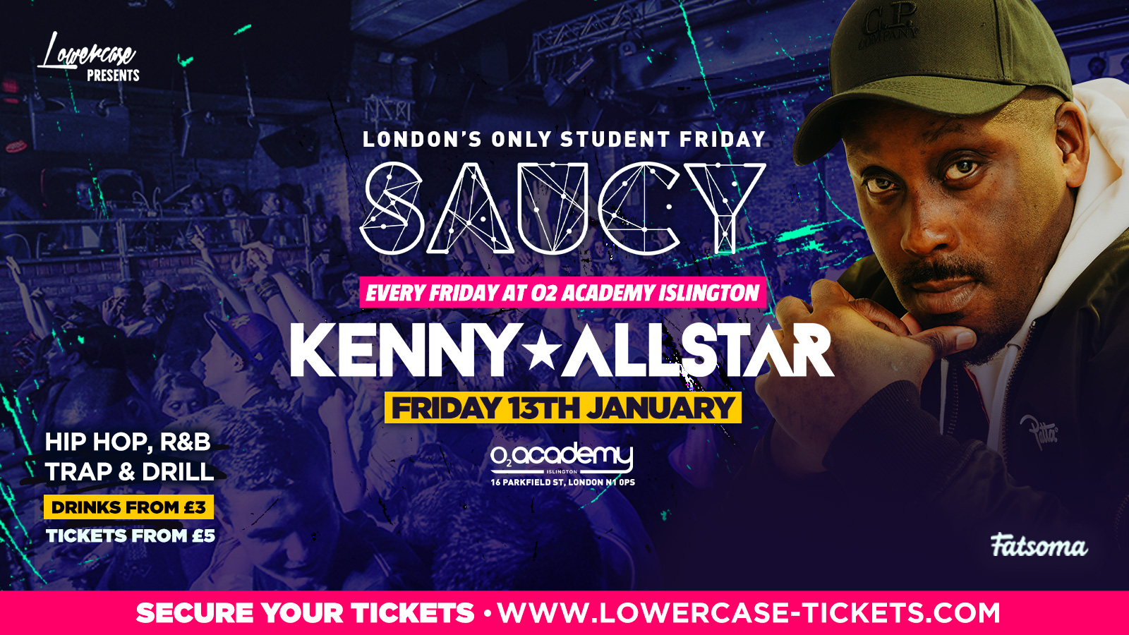 Saucy Fridays – KENNY ALLSTAR LIVE DJ SET 🎉 – London’s Biggest Weekly Student Friday @ O2 Academy Islington ft DJ AR