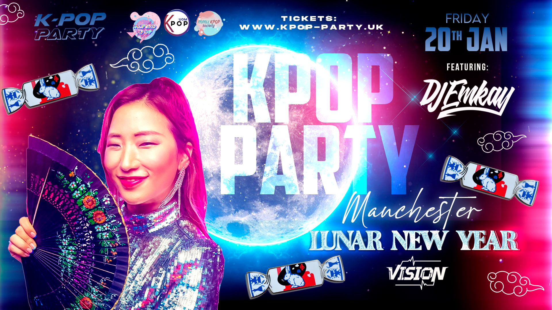K-Pop Party Manchester – LUNAR NEW YEAR WITH DJ EMKAY | FRIDAY 20TH JANUARY