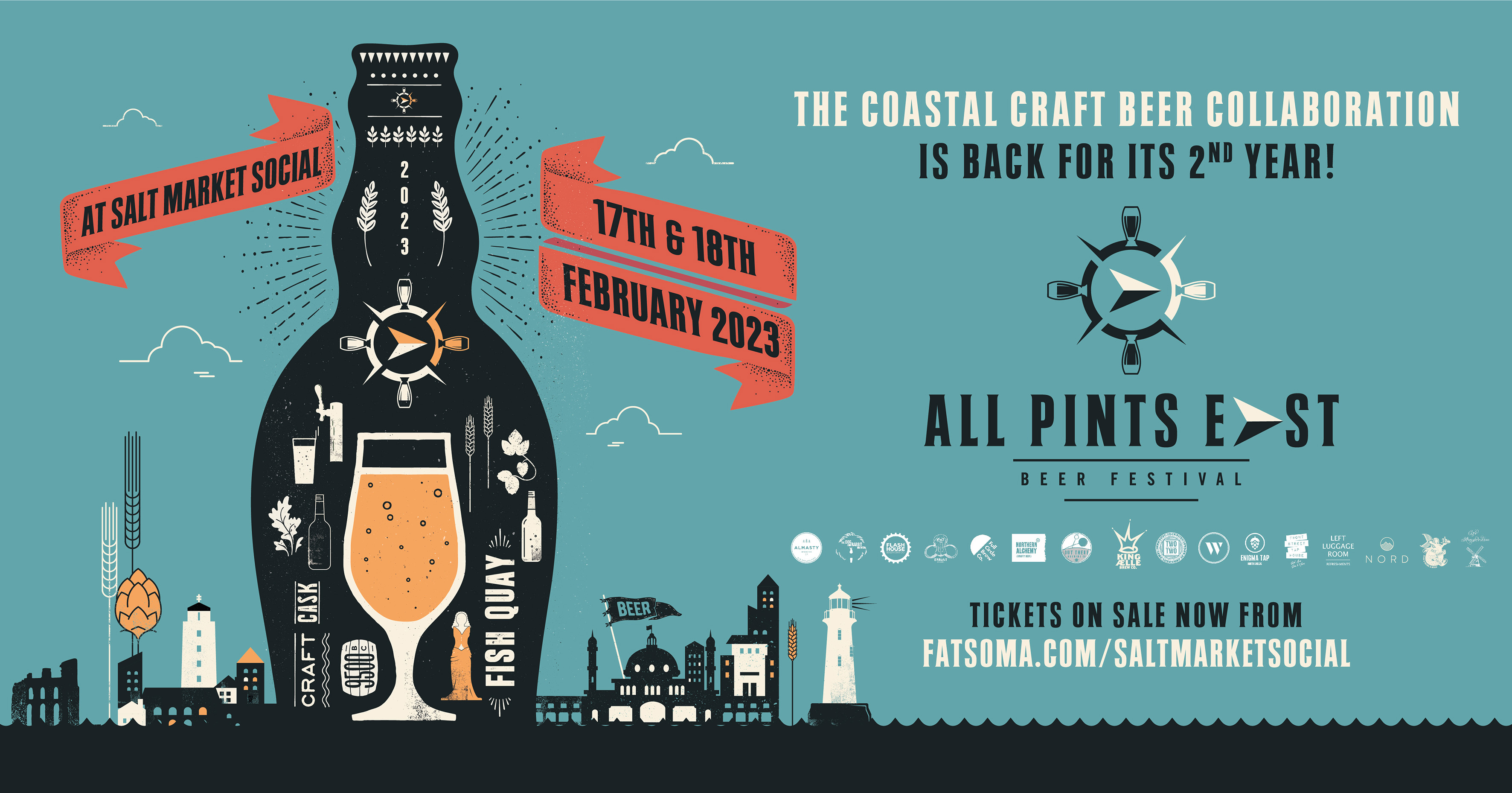 All Pints East Friday - 5pm - 11pm at Salt Market Social, North Shields on  17th Feb 2023 | Fatsoma