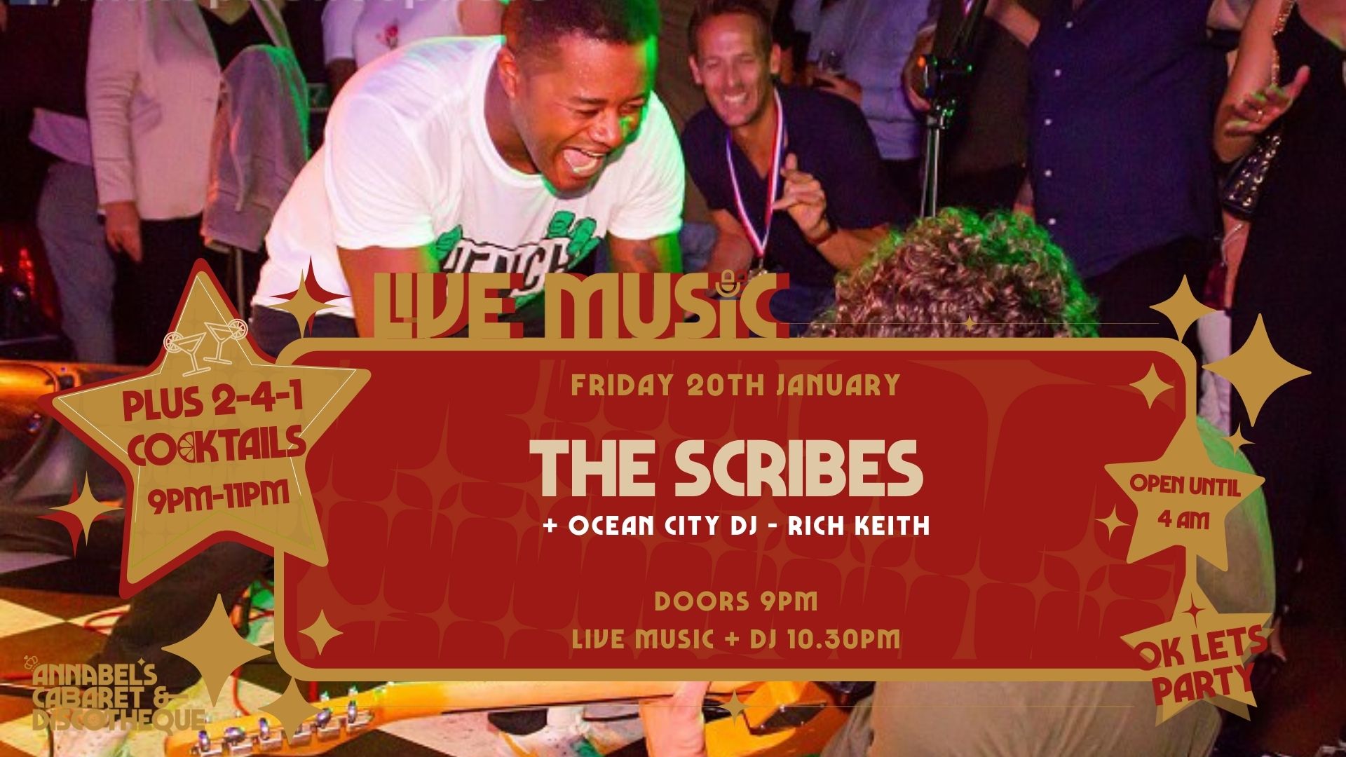 Live Music: THE SCRIBES // Annabel’s Cabaret & Discotheque
