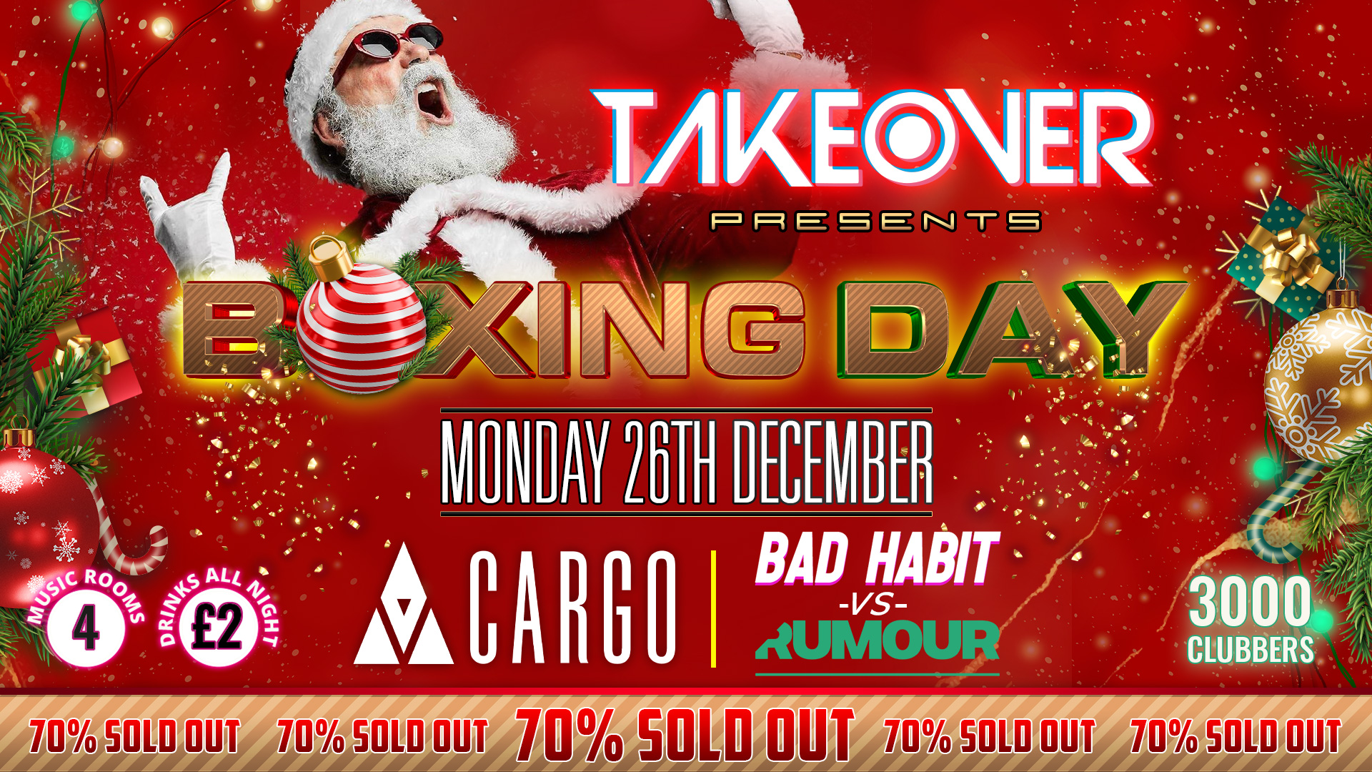 🌟 CARGO PRESENTS – BOXING MONDAY 🔔 RUMOUR VS BAD HABIT ☃️ MCR’s Ultimate BOXING DAY Event 🎁 FREE TICKETS🎅