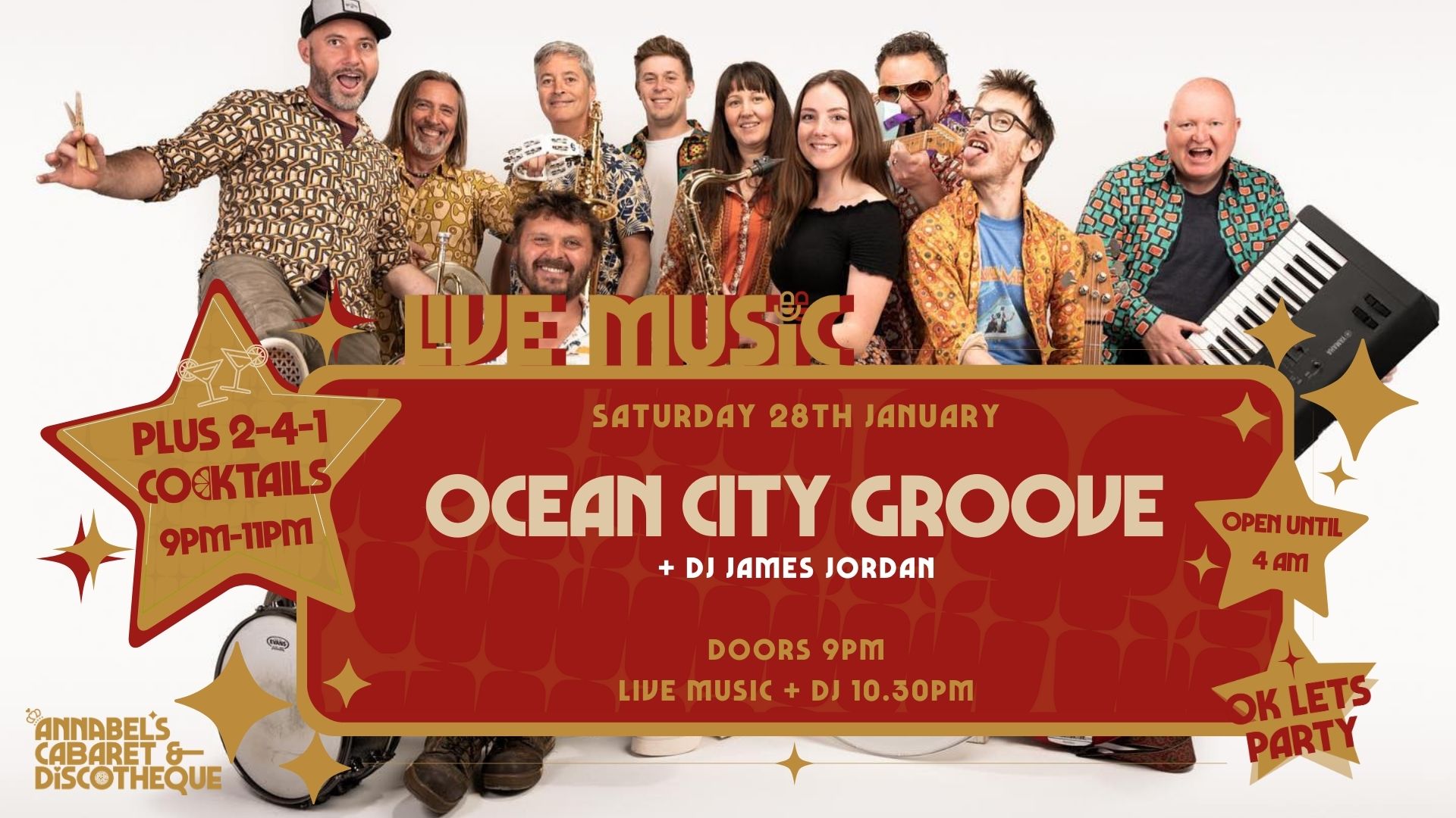 Live Music: OCEAN CITY GROOVE // Annabel’s Cabaret & Discotheque