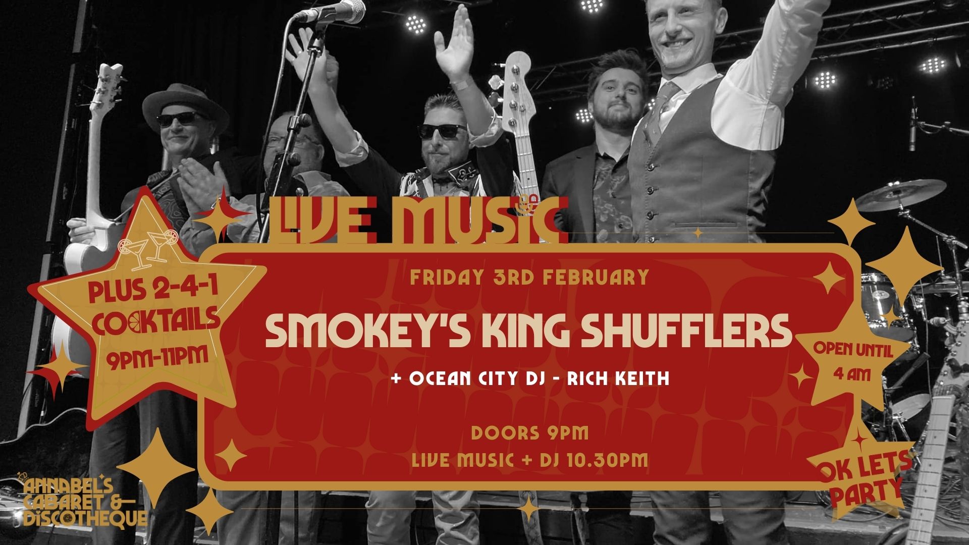 Live Music: SMOKEY’S KING SHUFFLERS // Annabel’s Cabaret & Discotheque