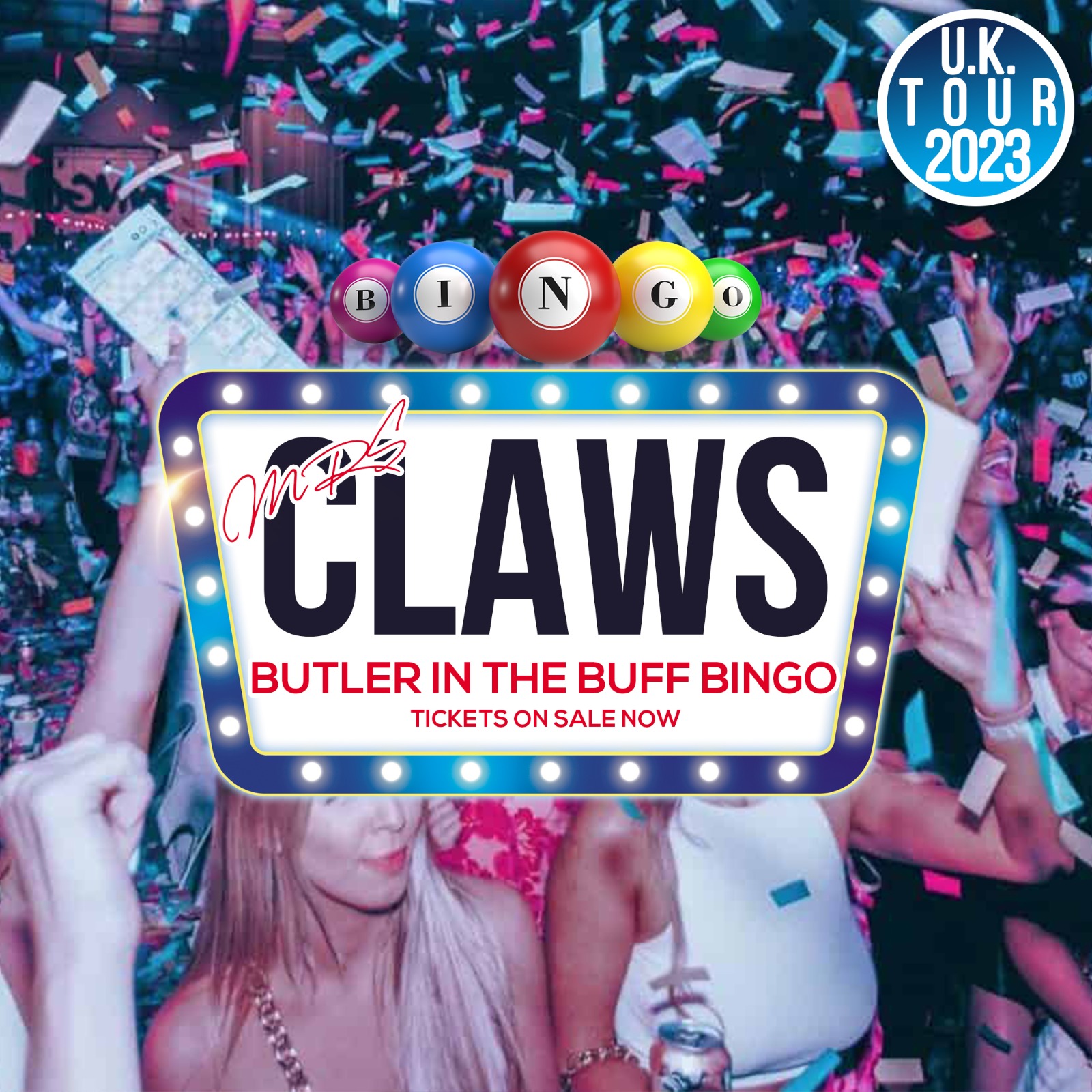 MRS CLAWS – butler in the buff bingo – Sheffield