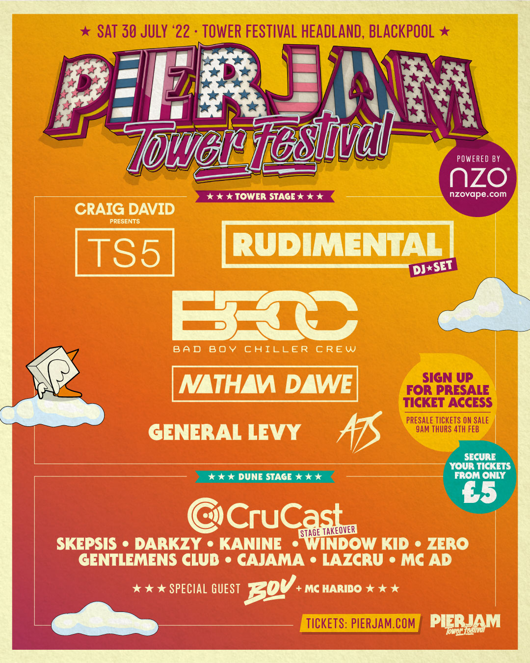 PierJam Tower Festival at Blackpool Tower, Blackpool on 30th Jul 2022 |  Fatsoma