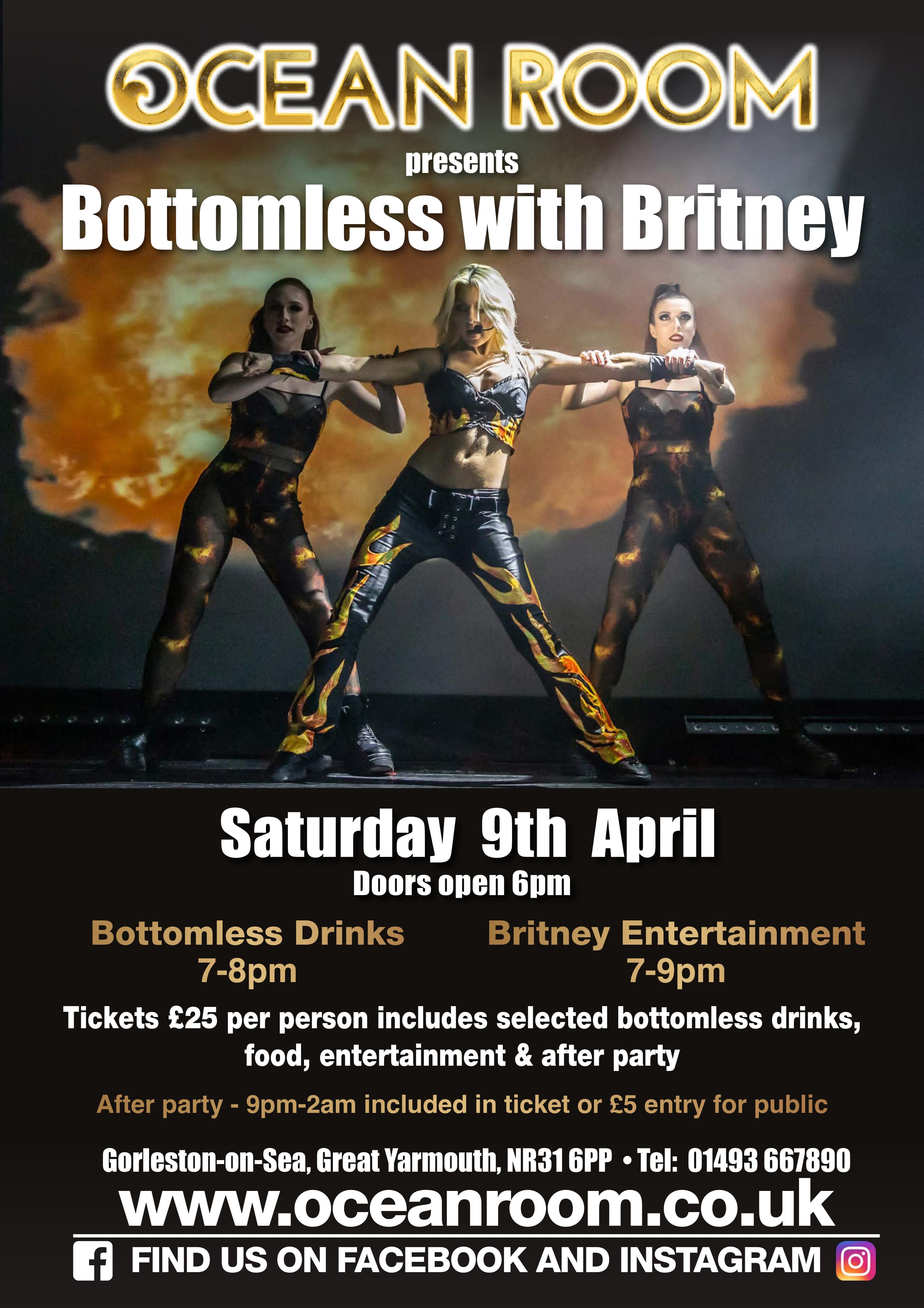 Bottomless with Britney at Ocean Room at Ocean Room Entertainment Ltd