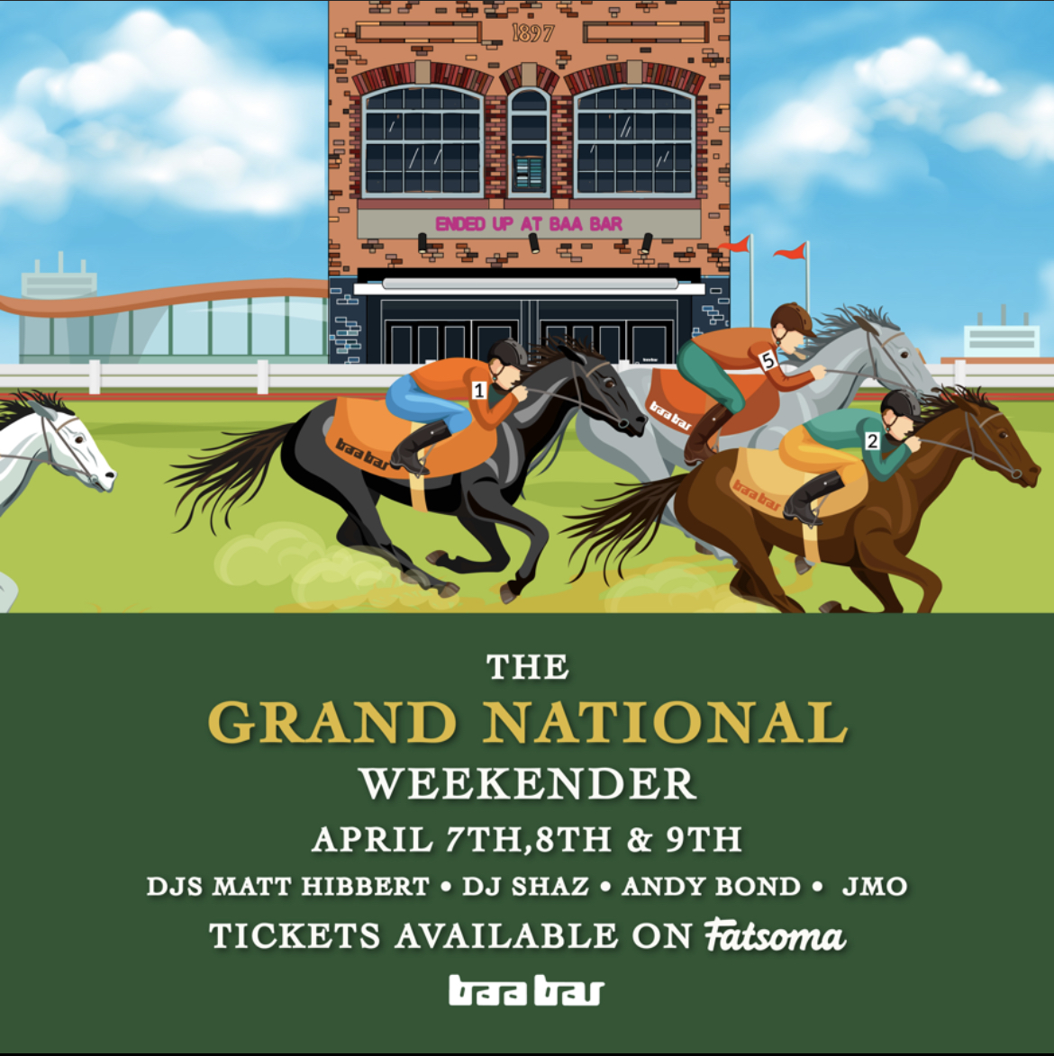 Grand National Saturday 9th April at Baa Bar Limited, Liverpool on 9th