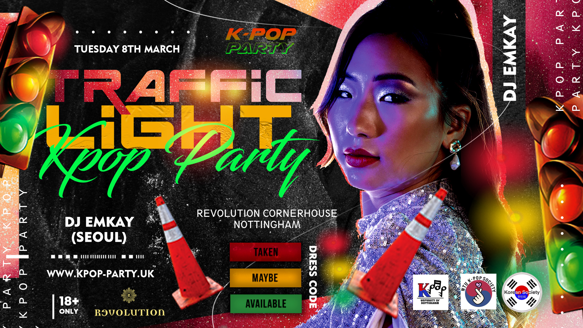 K-Pop Party Nottingham | TRAFFIC LIGHT PARTY with DJ EMKAY | Tuesday 8th March