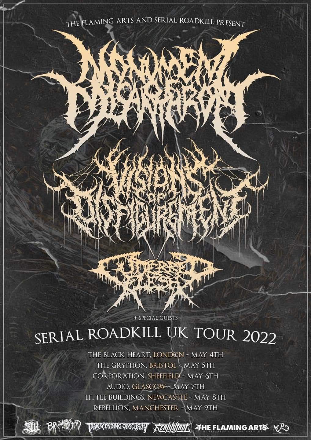 MONUMENT OF MISANTHROPY, VISIONS OF DISFIGUREMENT & CUTTERED FLESH ...