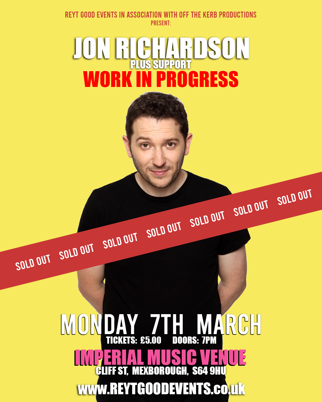 SOLD OUT | Jon Richardson – Work In Progress