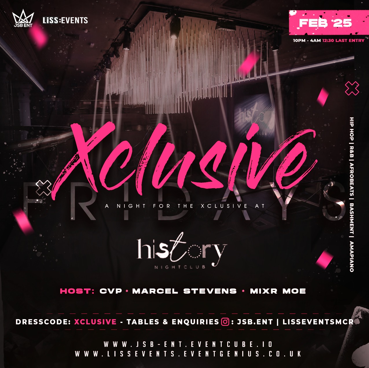 XClusive -Afrobeats/ Dancehall/ Hip Hop/ R&B/ Amapiano - Final Fridays