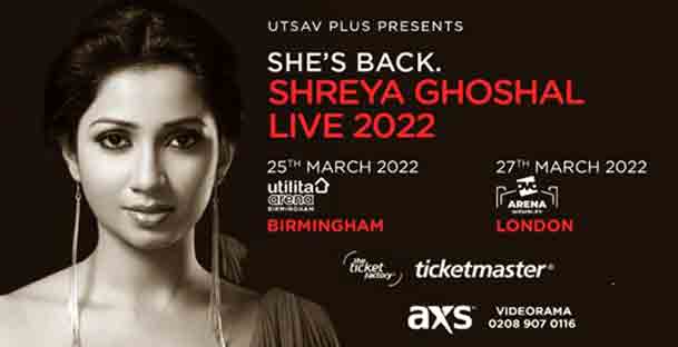 Shreya Ghoshal Live : Birmingham & London **