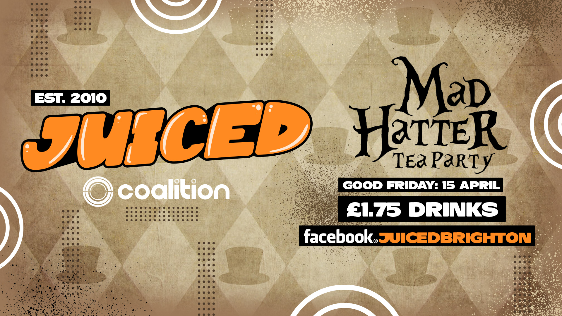 JUICED Fridays x Mad Hatter Tea Party | Easter Special – 15.4.22