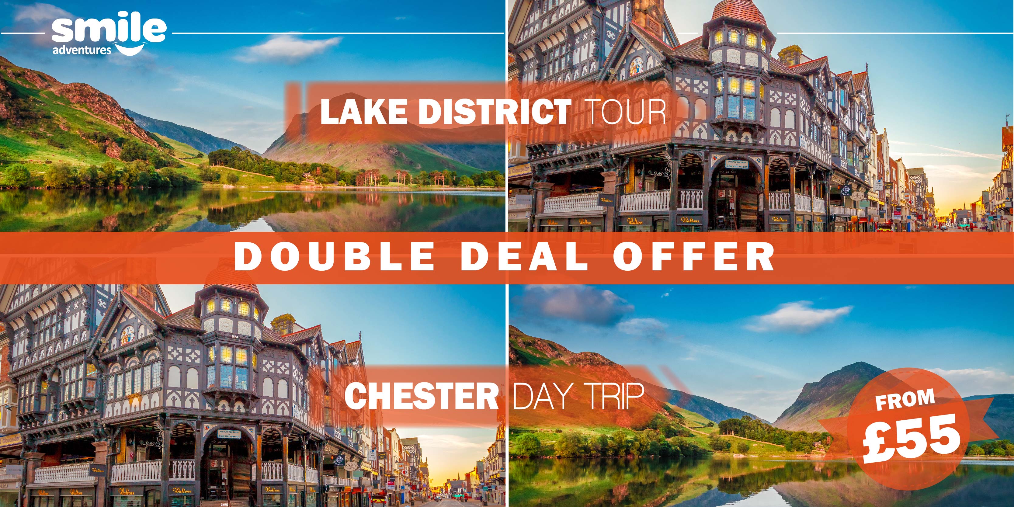 DOUBLE DEAL – Lake District Tour 05.03.22 / Chester Day Trip 06.03.22