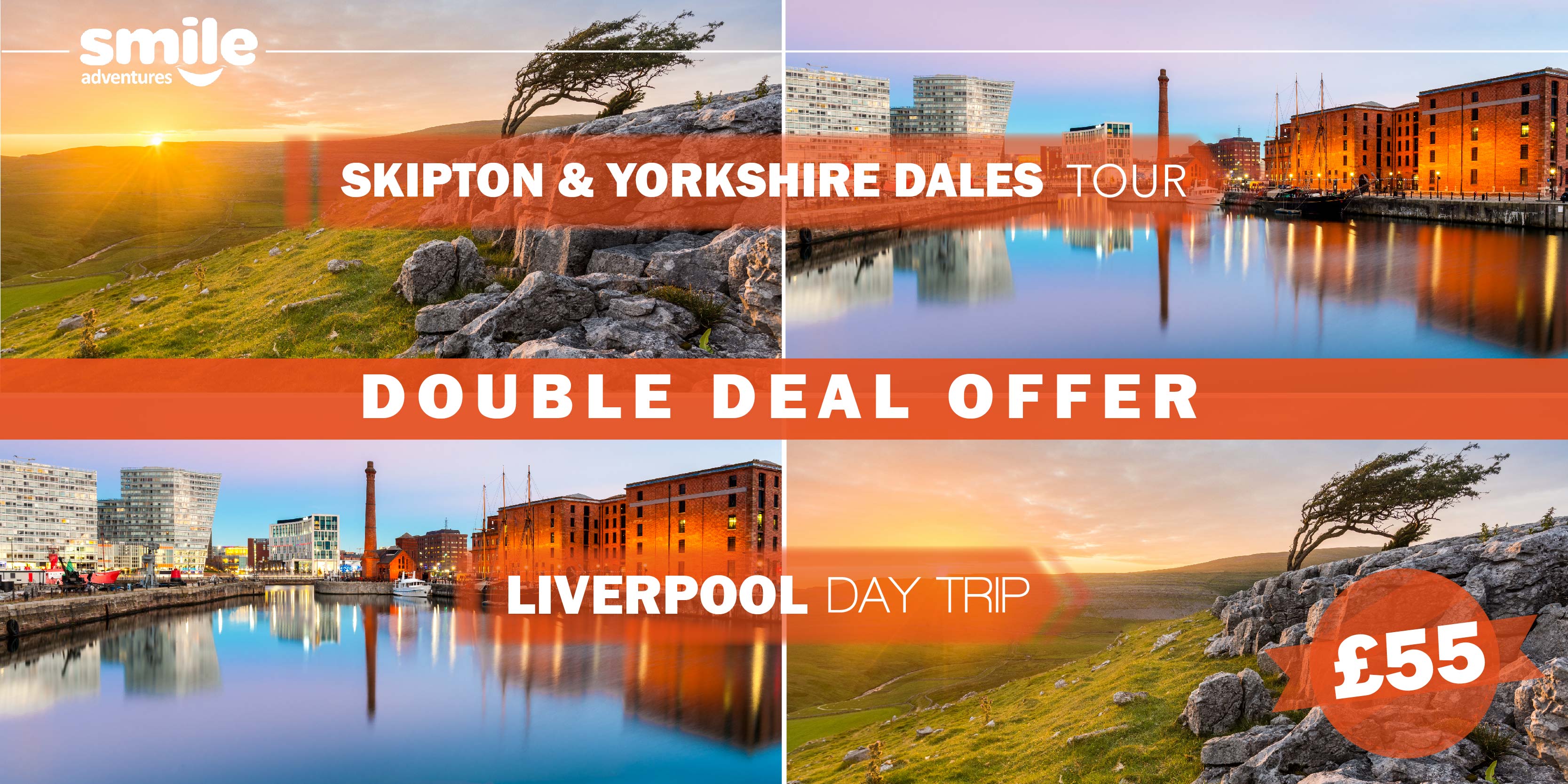 DOUBLE DEAL – Skipton & Yorkshire Dales Tour 23.04.22 / Liverpool Day Trip 24.04.22