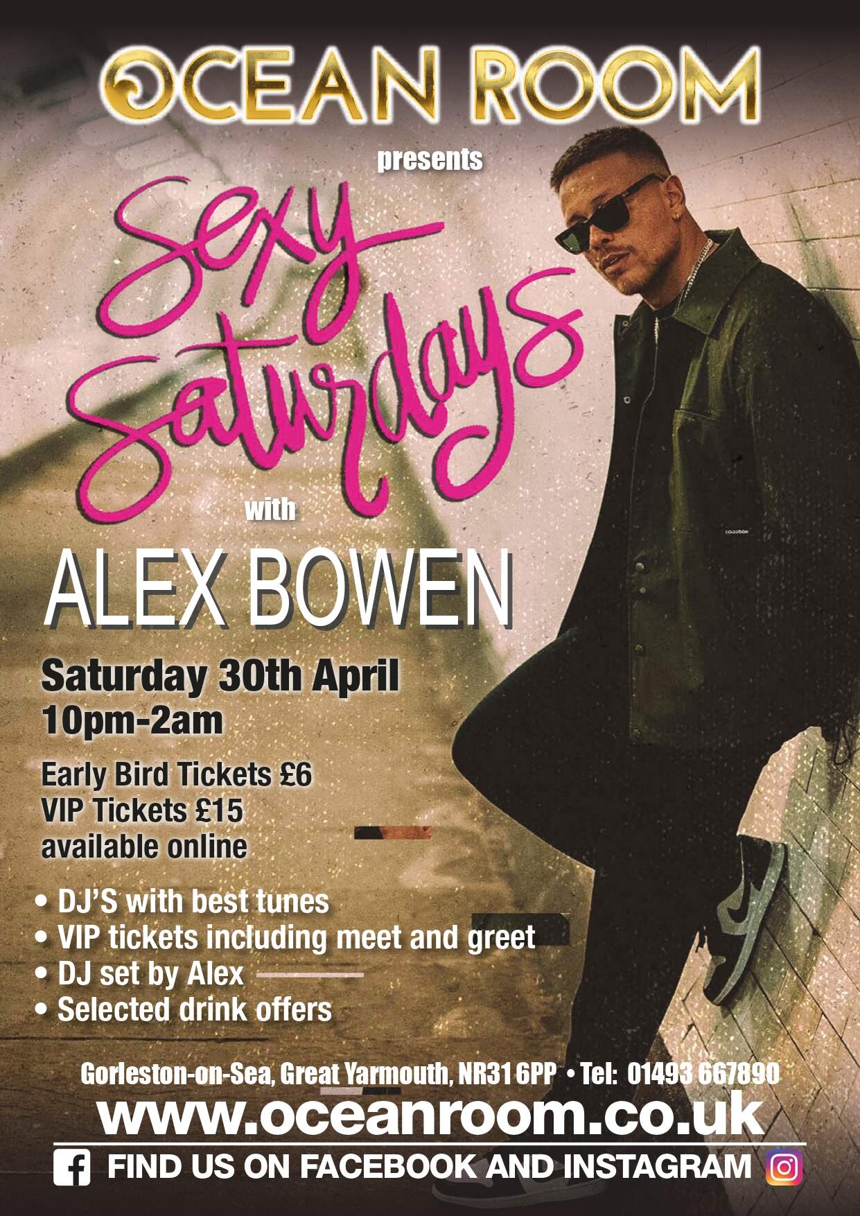 Sexy Saturdays at Ocean Room with Alex Bowen at Ocean Room