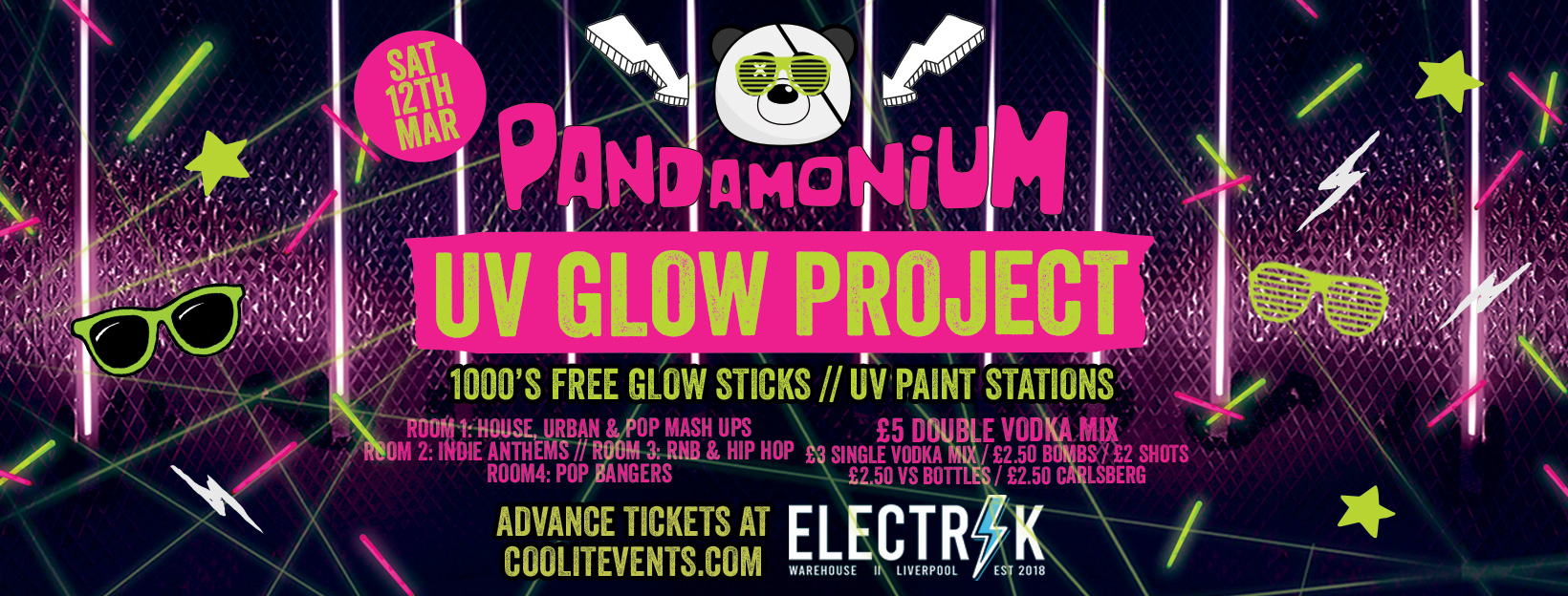 Pandamonium Saturdays : UV Glow Project Special