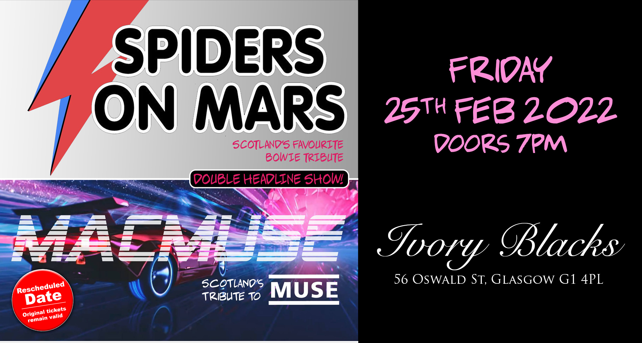 SPIDERS ON MARS + MACMUSE Double Headliner