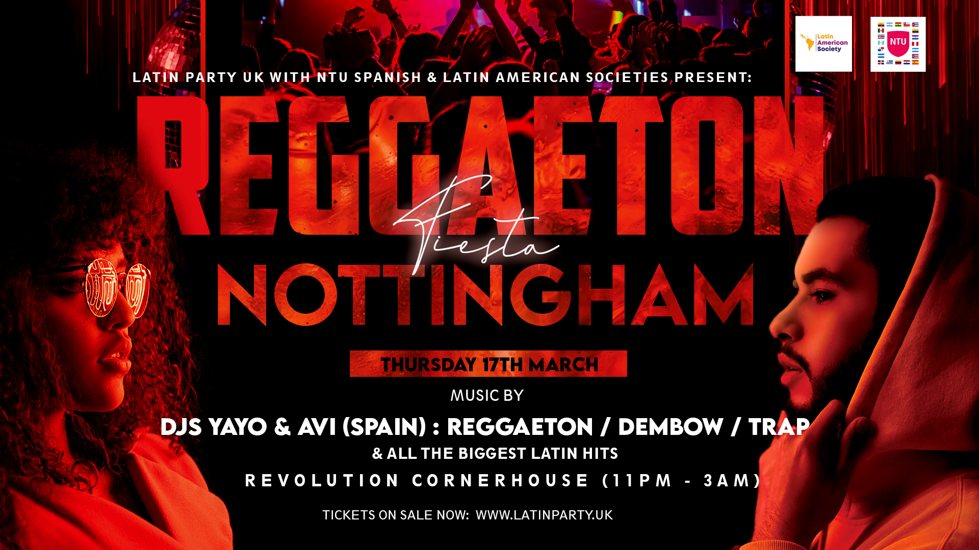 REGGAETON FIESTA NOTTINGHAM | THURSDAY 17TH MARCH | REVOLUTION CONRNERHOUSE