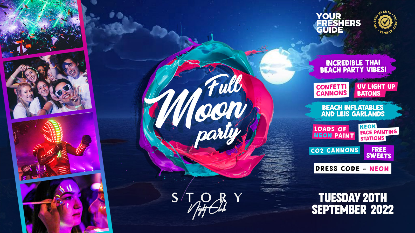 [FINAL 100 TICKETS] – Full Moon Party – Cardiff Metropolitan Welcome Party | Cardiff Freshers 2022